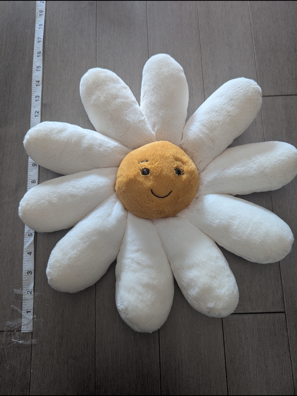 Plush Daisy Floor  Il Am Daisy - White and Yellow Jellycat Retired Non Tag